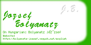 jozsef bolyanatz business card